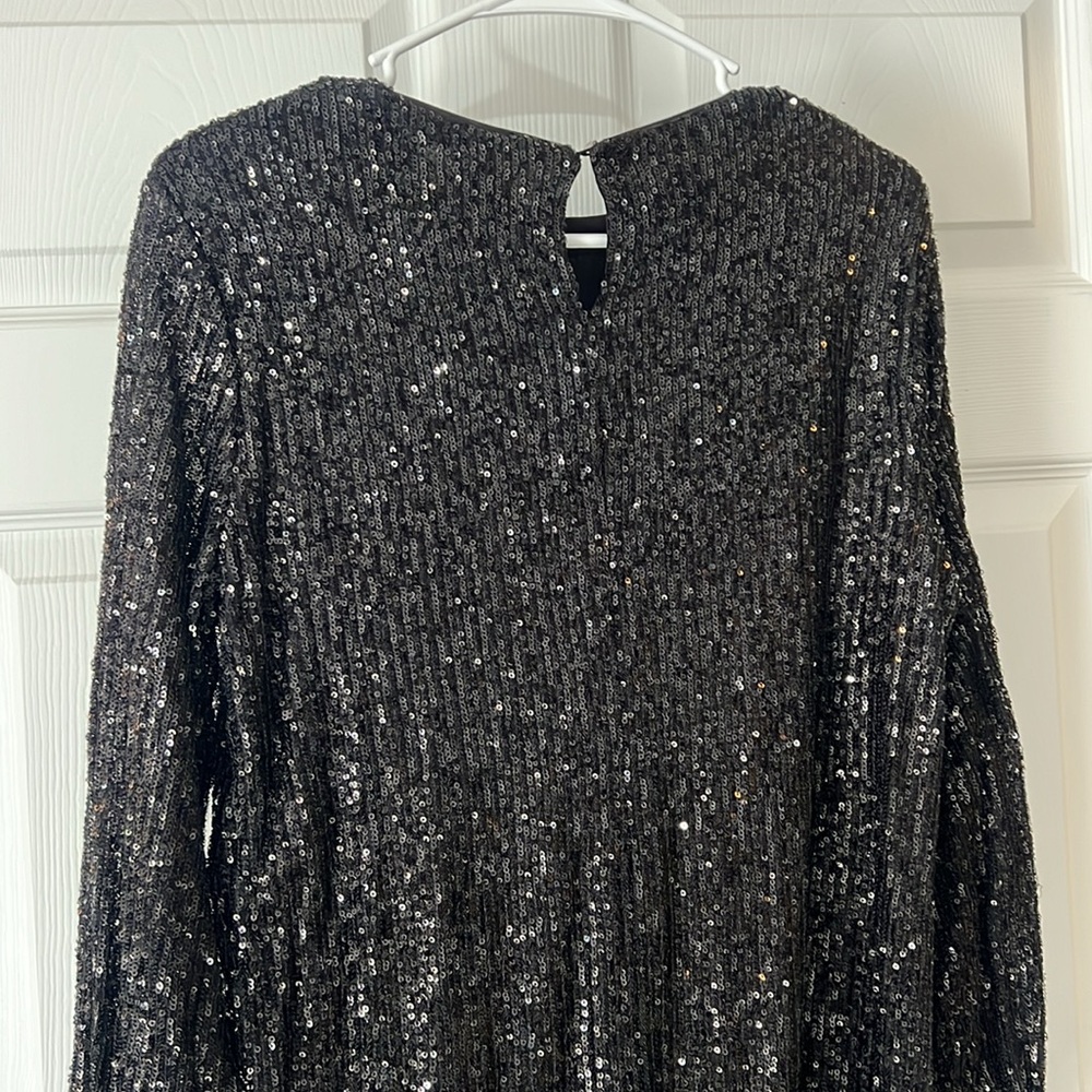 Women’s black dress size M sequin NEVER WORN - Picture 5 of 7